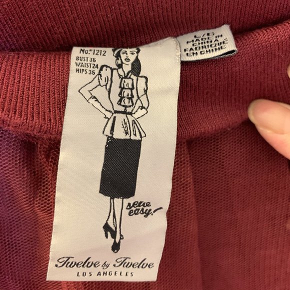 Forever21 Burgundy Sweater Mini Skirt - Picture 4 of 4